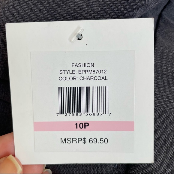 NWT Ellen Tracy Charcoal Pants - Picture 5 of 9